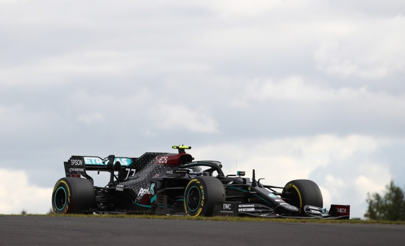 Formula One F1 - Eifel Grand Prix - Nurburgring, Nurburg, Germany - October 11, 2020 Mercedes' Valtteri Bottas in action during the race Pool via REUTERS/Bryn Lennon